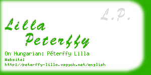 lilla peterffy business card